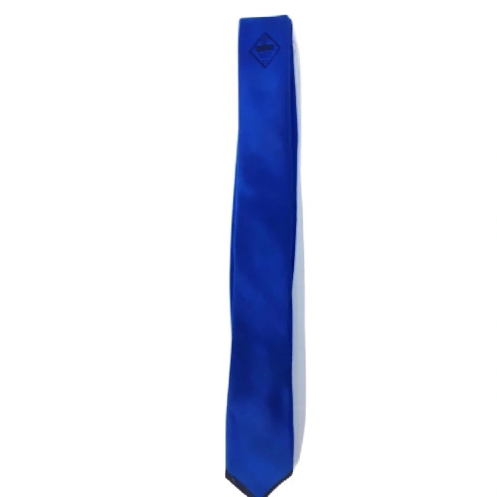 Custom two tone blue power kids tie holiday party fancy fun dress up leader
